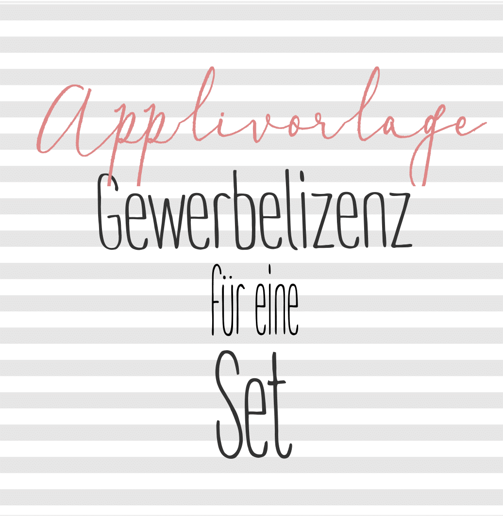 Gewerbelizenz für ein Applikationsvorlagen SET