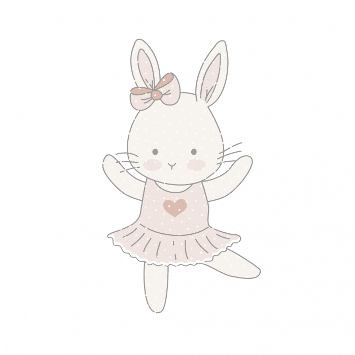 Plotterdatei Hasenmädchen Ballett