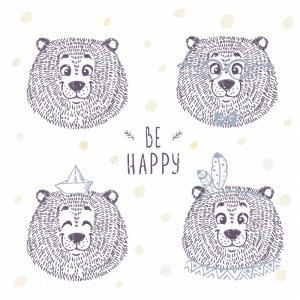 Plotterdatei Bär Be Happy