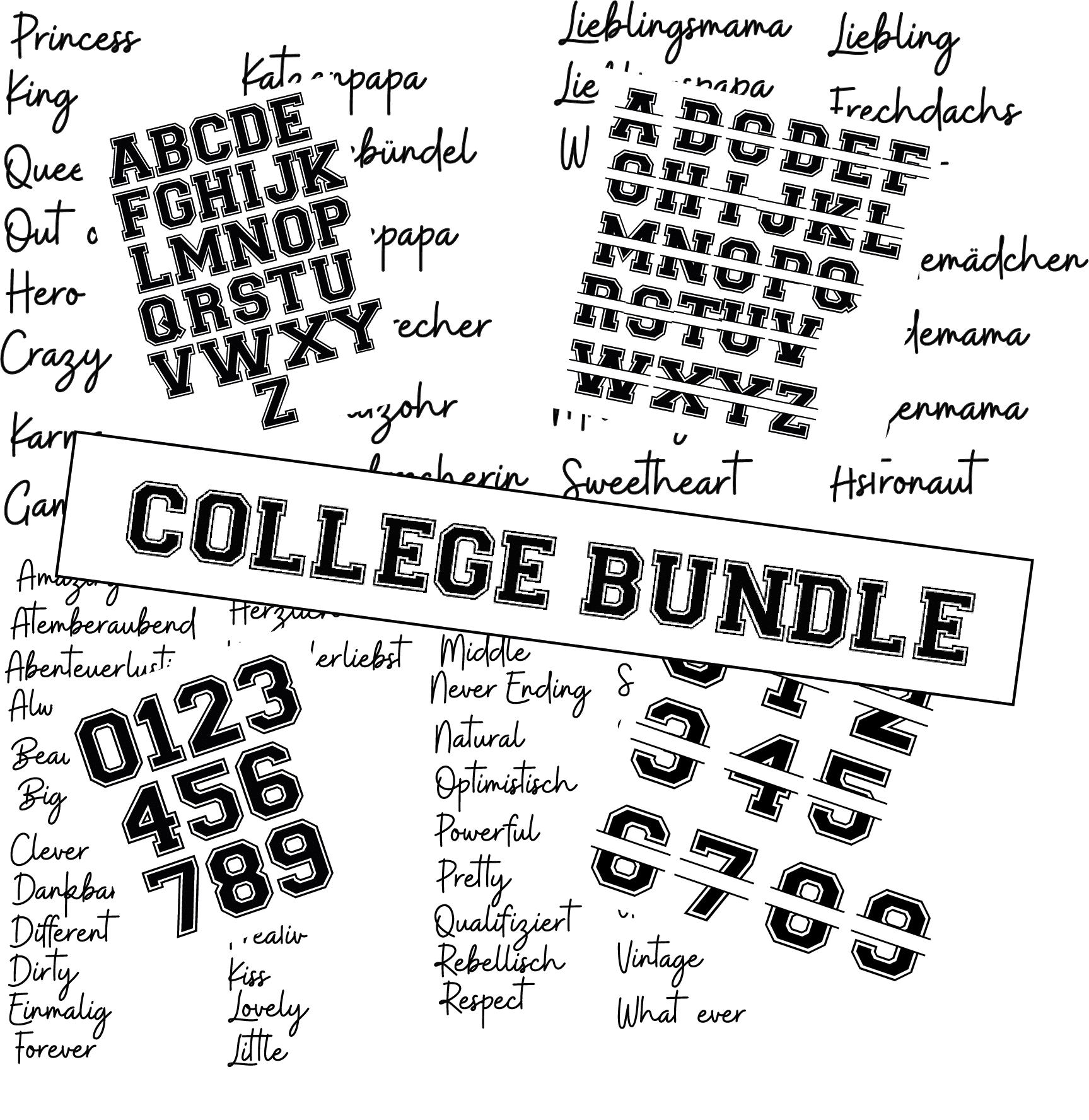 Stickdatei College Bundle