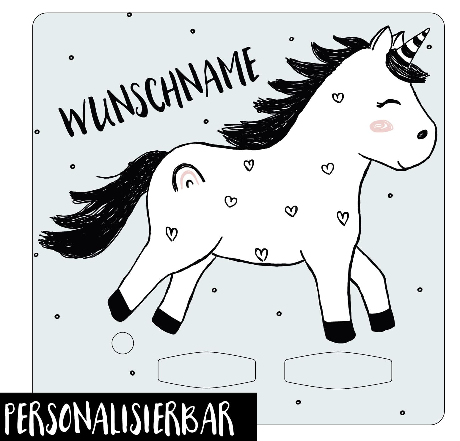 Schutzfolie passend für die Toniebox Einhorn blau