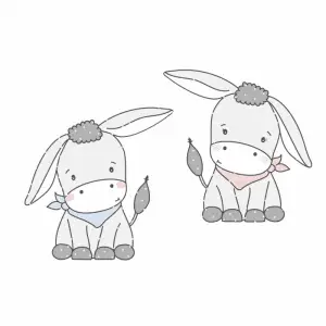 Applikationsvorlage. Plotterdatei. Stickdatei Esel