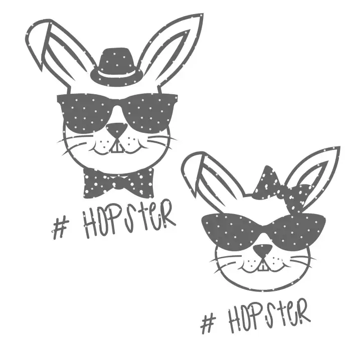 Plotterdatei Hasen Cool Hopster
