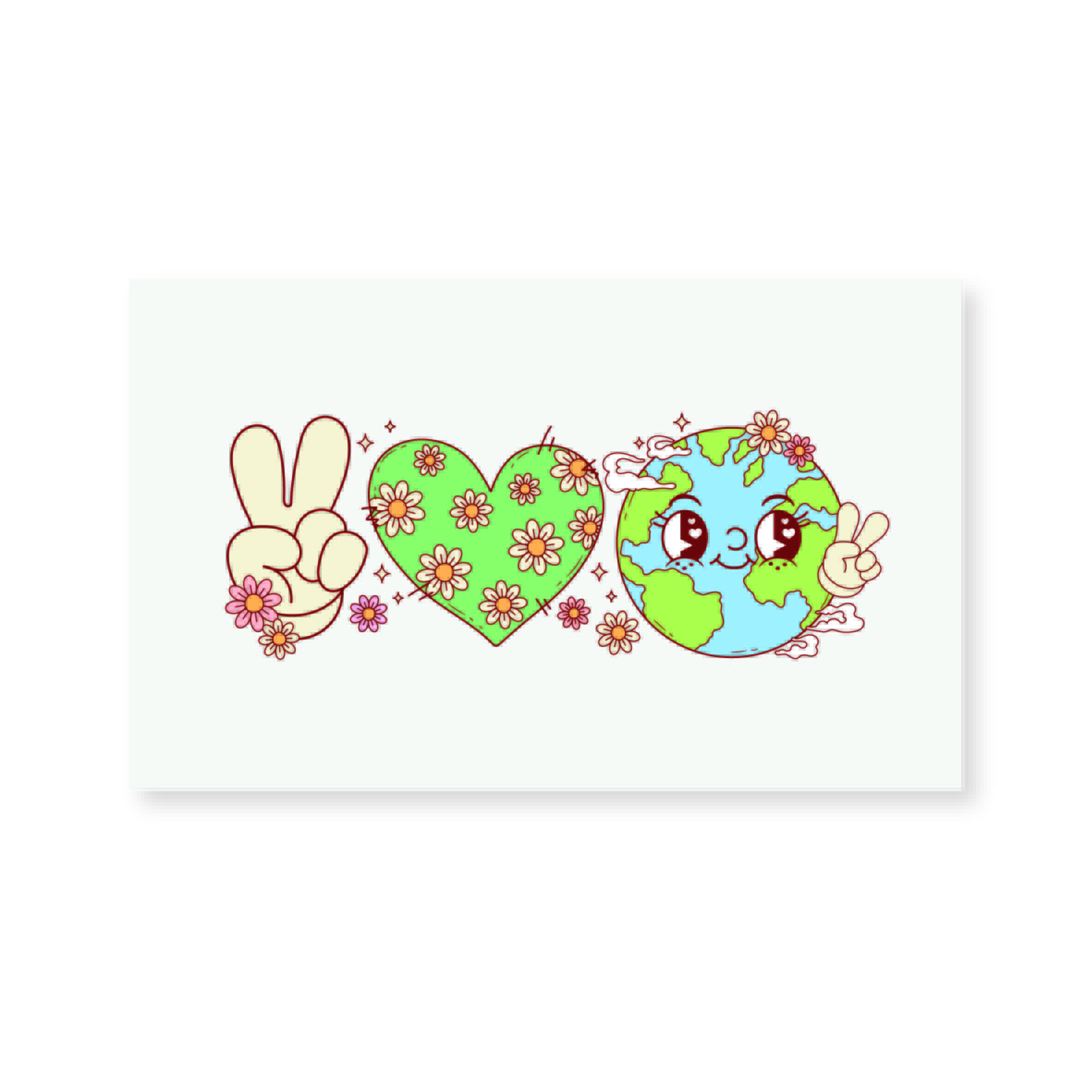 1 Bügelbild "I love Earth"