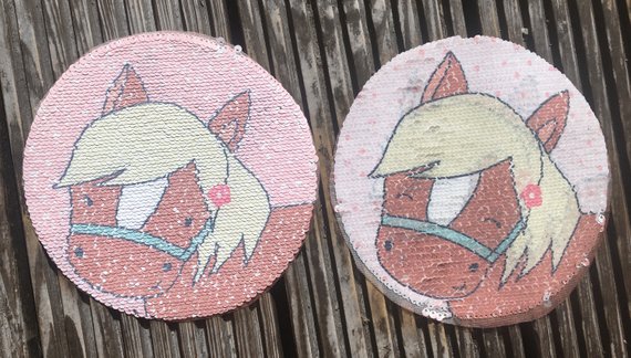 Wendepailletten Patch Pferd