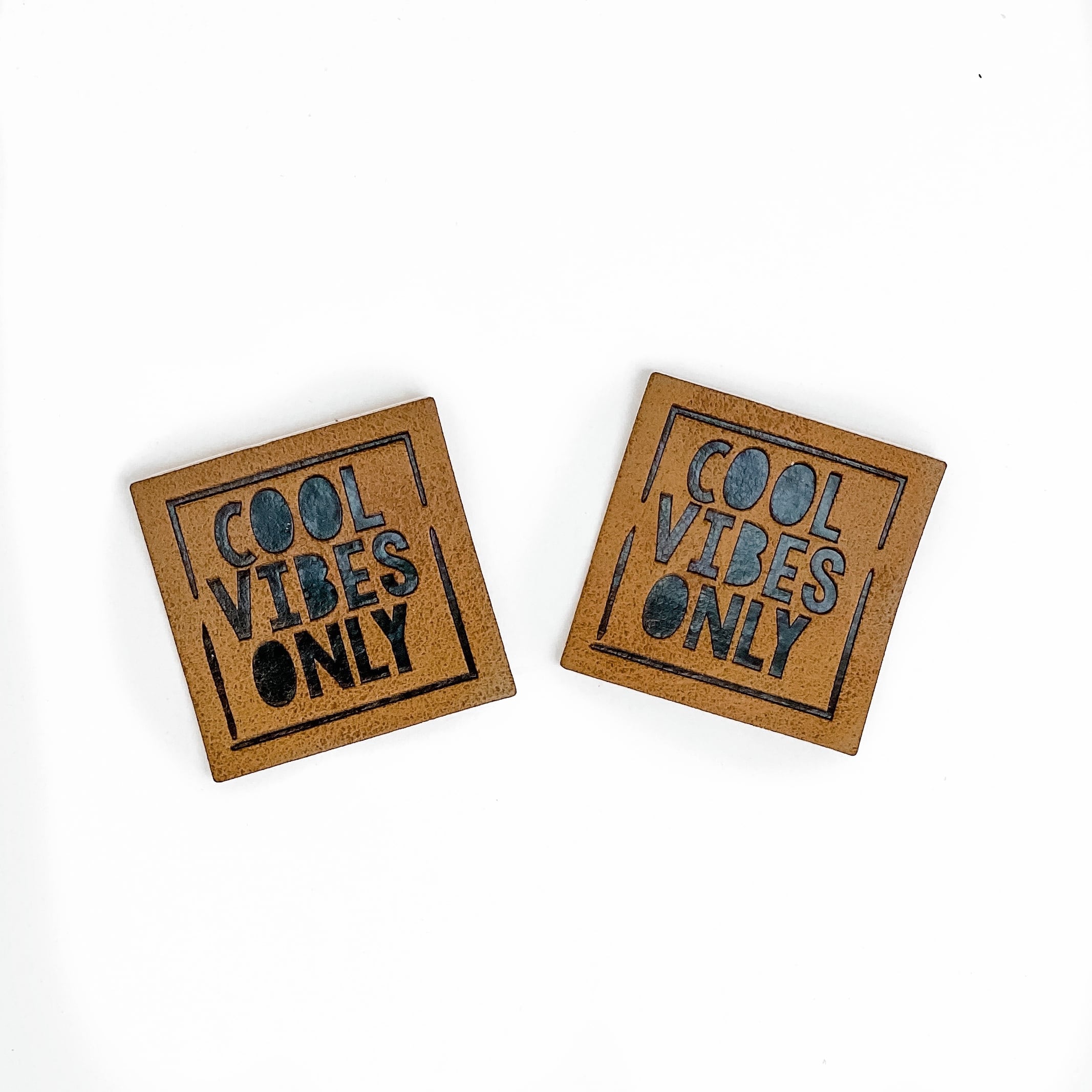 5 Aufnäher Kunstleder Cool vibes only