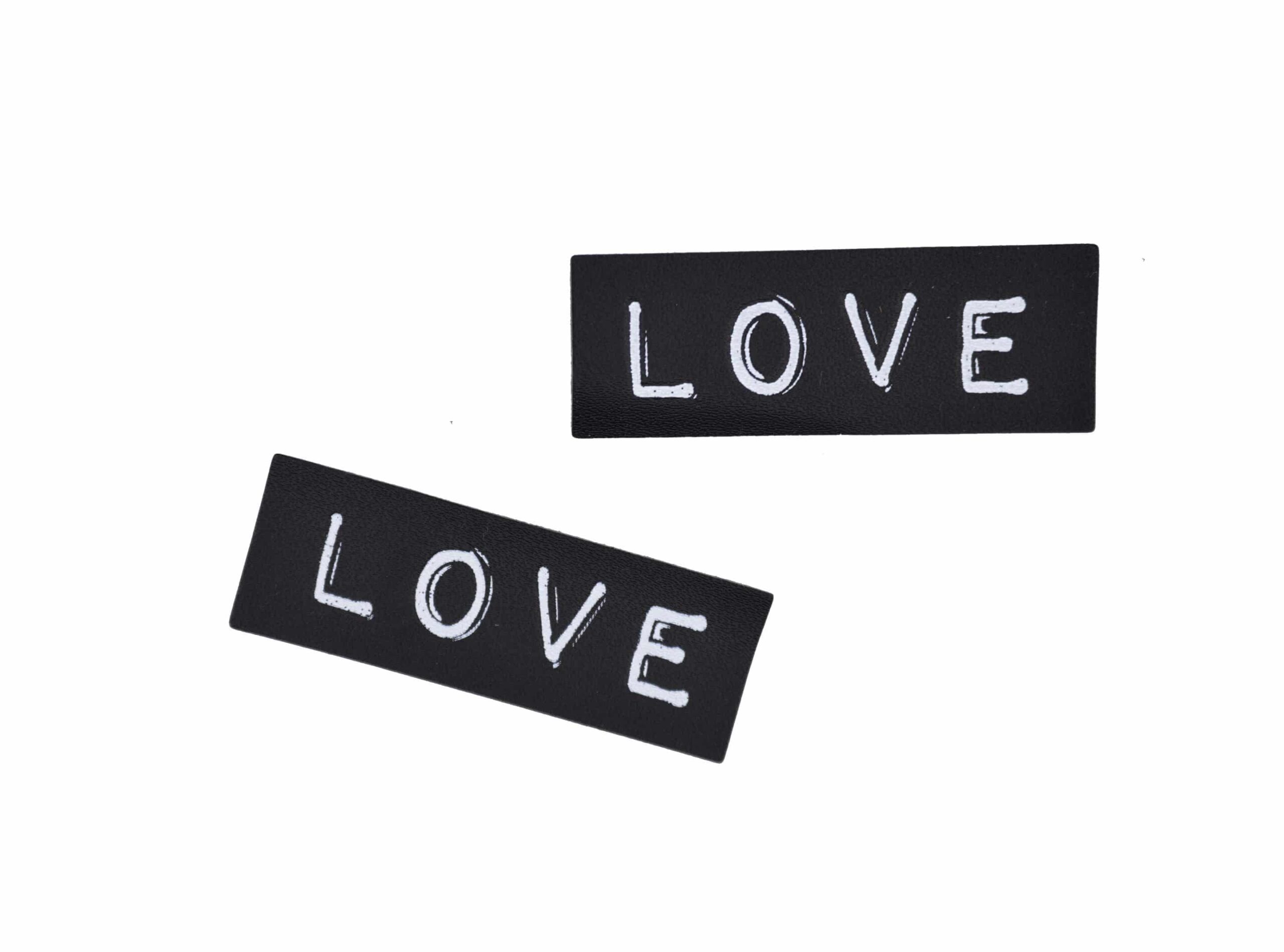 Kunstlederlabels "Love" 5Stk.