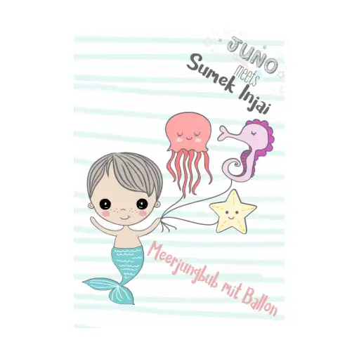 Applikation Plotterdatei Meerjungbub mit Ballon