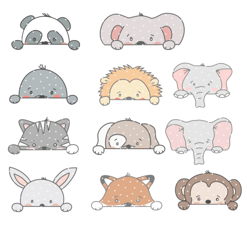 Applivorlage "Peekaboo Tiere Set"