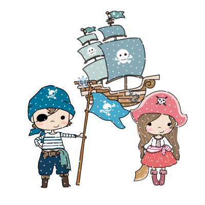 Plotterdatei "Piraten Laura und Leo"