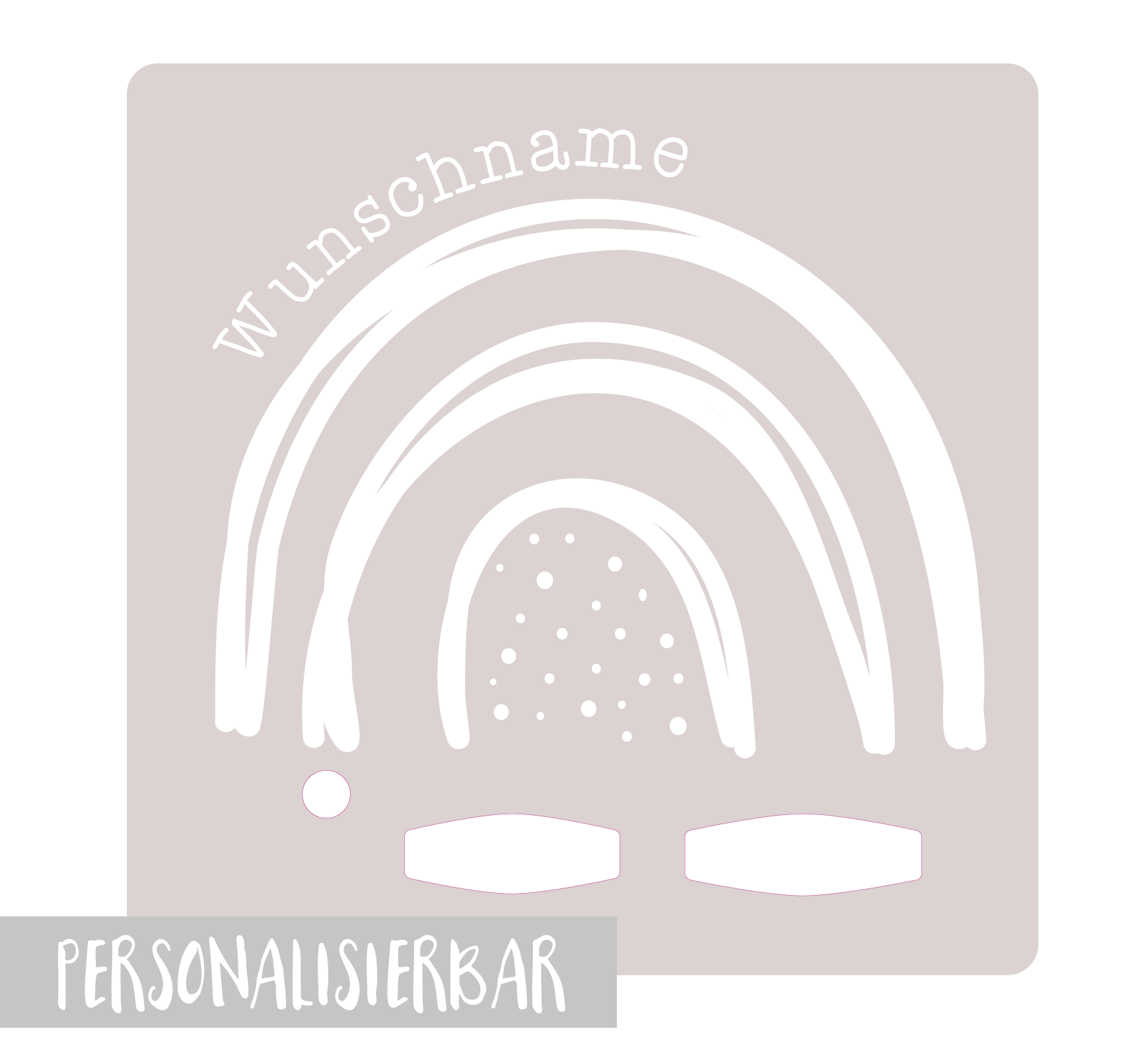 Schutzfolie passend für die Toniebox Regenbogen rosa