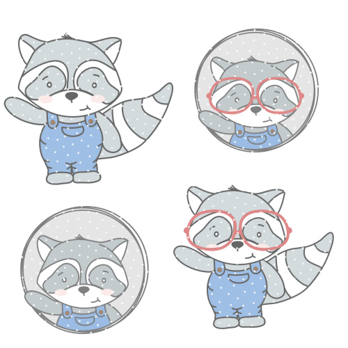 Plotterdatei Waschbär Bub