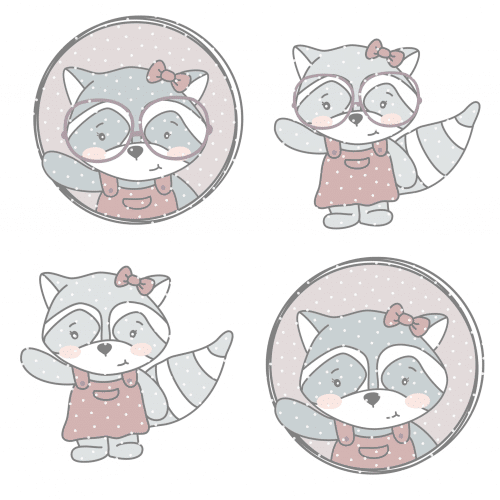 Stickdatei Waschbär Susi