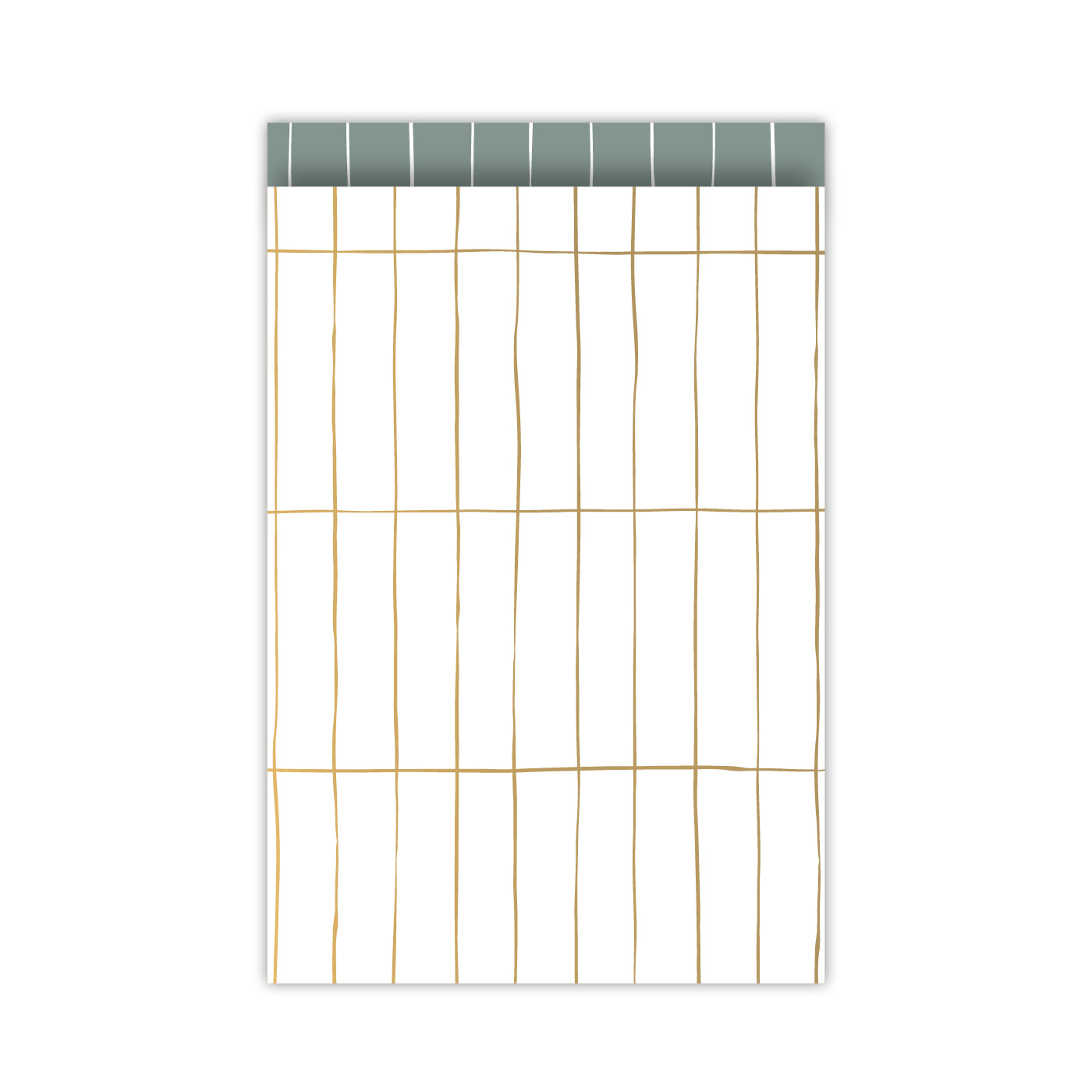 Papiertüte Weiss Streifen/grün 17x25mm